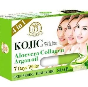 Kojic blanc Aloe vera Collagène Huile d'Argan Savon 160 g